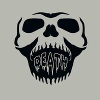 Gothic sign with skull, grunge vintage design t shirts vector