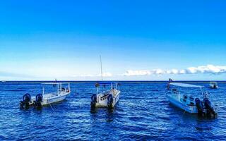 Playa del Carmen Quintana Roo Mexico 2023 Boats yachts ship catamaran jetty beach Playa del Carmen Mexico. photo