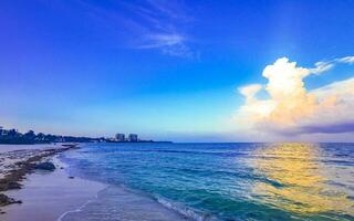 Playa del Carmen Quintana Roo Mexico 2023 Tropical Caribbean beach clear turquoise water Playa del Carmen Mexico. photo