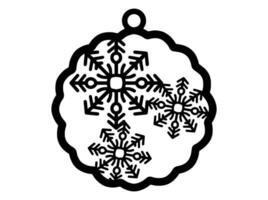 láser corte Navidad ornamento decoración vector