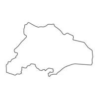 Limassol distrito mapa, administrativo división de república de Chipre. vector ilustración.