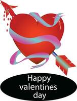 Happy valentine's day vector design on a white background