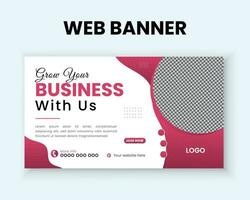 Vector Creative, minimal and modern business web banner design