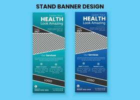 Creative, Elegant, minimal and simple corporate rollup banner template vector