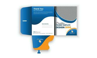 Conceptual and professional Vector business presentation folder template