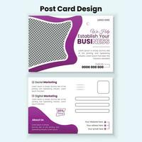 Vector corporate postcard design template premium vector