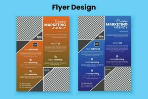 Business Flyer Corporate Flyer Template Geometric  shape Flyer Circle Abstract Colorful concepts vector