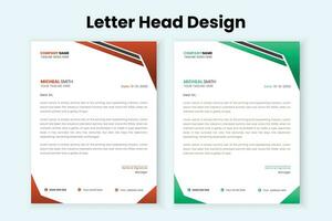 Creative Modern Elegant Simple and Minimal business and  corporate letterhead template. vector