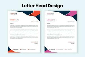 Multipurpose print ready vector  modern letterhead template.