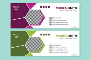 Modern, creative, and customize email signature template design vector