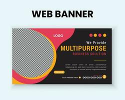 Vector Creative, minimal and modern business web banner design