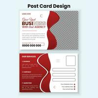 Vector corporate postcard design template premium vector