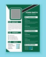 Creative, Elegant, minimal and simple Vector resume design template