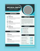 Conceptual and professional Vector curriculum template design