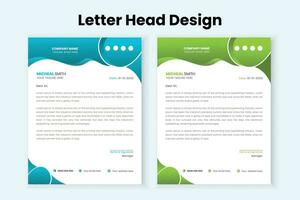Creative Modern Elegant Simple and Minimal business and  corporate letterhead template. vector