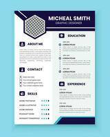 Creative, Elegant, minimal and simple Vector resume design template