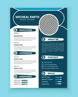 Creative, Elegant, minimal and simple Vector resume design template