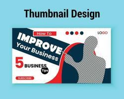 Vector Creative, minimal and modern business thumbnail design