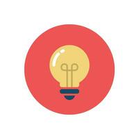 Light bulb icon in flat style. Lightbulb symbol vector