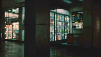 A variety of vending machines in a well-stocked store video