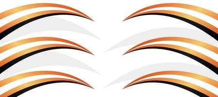 abstract claw orange gradient curve template sporty car livery vector