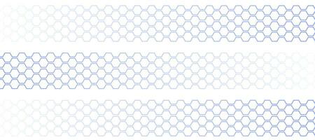 blue gradient hexagon pattern with net background vector
