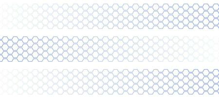 blue gradient hexagon pattern with net background vector