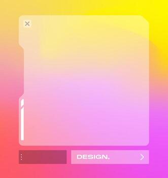 Futuristic square gradient background. Pop up window vector illustration.