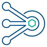 Distribution Diagram Business Process Stroke Icon vector