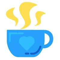en línea negocio café descanso taza plano icono vector