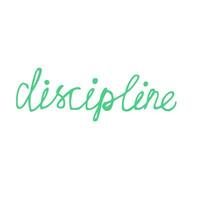 Discipline Handwritten Lettering Inscription vector