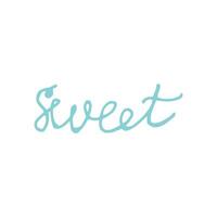 Sweet Handwritten Lettering Careless Inscription vector