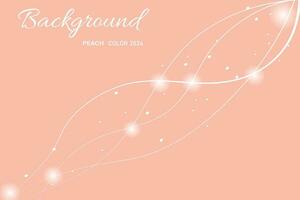 Abstract background in a trendy peach tone with a 2024 glow. Color of the Year concept. Suitable for design, project templates or wallpaper. Vector illustration.