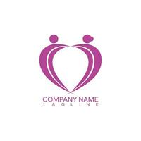 heart shape icon. Vector logo template.