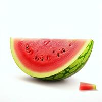 AI generated white background watermelon high resolution photo