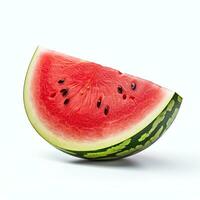 AI generated white background watermelon high resolution photo