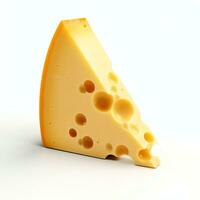AI generated Piece of cheese real photo photorealistic stock