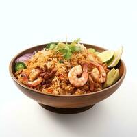 AI generated indonesian fried rice real photo photorealistic