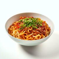 AI generated korean spicy noodles real photo photorealistic stoc