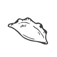 dim sum icon. Thin line dim sum icon doodle sketch vector