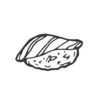 Sushi garabatear vector ilustración bosquejo