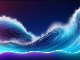 AI generated water wave with abstract background ai generate photo