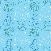 Polar bear geometric shapes. Winter print. Vector. vector