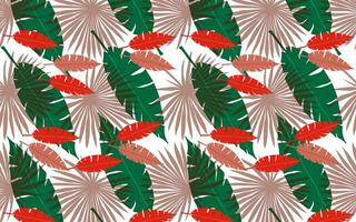 vector pattern with palm leaves. Leaf pattern for textiles, clothing, decoration and design.
