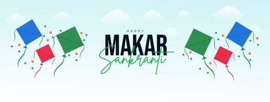 Happy Makar Sankranti Creative Social Media Post, Web Banner, Greeting, Print vector