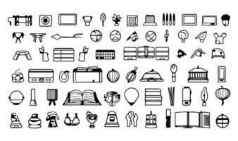 bundle of school supplies icons vector illustration designicon set line style.