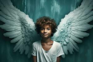 AI generated A boy with Wings photo