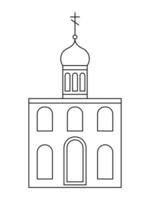 Line art chapel vector icon