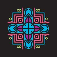 Psychedelic vibrant t shirt design. Psychedelic geometric pattern t shirt design for business. Geometric pattern design. vector