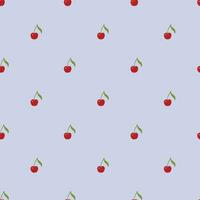 Red cherry Seamless Pattern Design vector